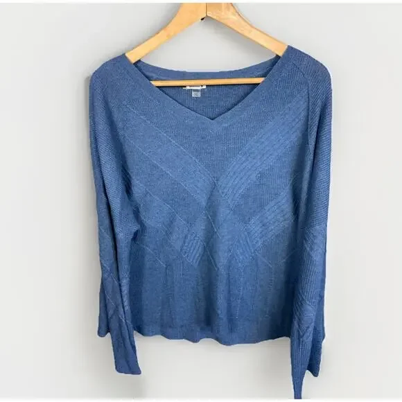 Smartwool Wool Blend Sweater Women’s XL Blue Recent Boxy Cozycore Quiet Luxury - Picture 1 of 11